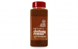 Pure & Sure Organic Chutney Powder With Horsegram  Plastic Jar  150 grams